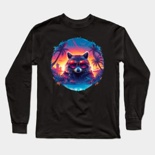 Raccoon in sunglasses Long Sleeve T-Shirt